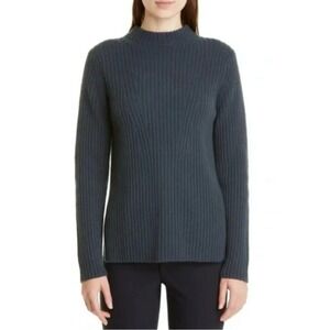 VINCE | Cashmere and Wool Ribbed Wide Crewneck‎ Sweater in Tide Pool Sz. XS